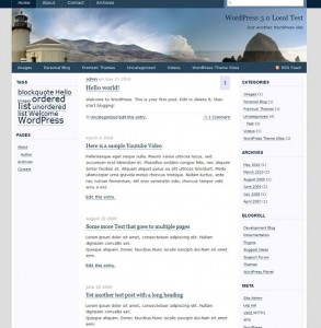 screenshot of Oregon WordPress-theme